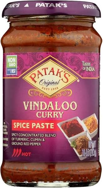 Pataks Vindaloo Curry Paste Hot 283g
