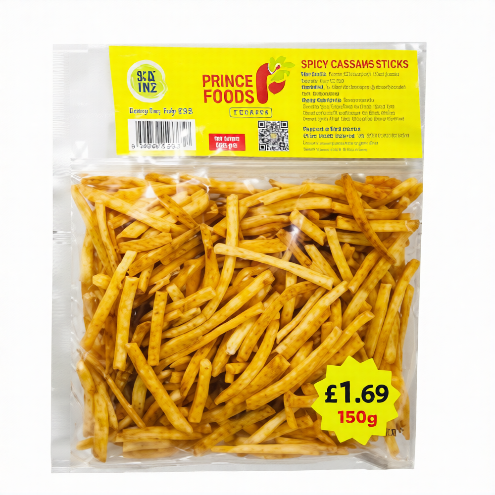Prince Foods Spicy Cassava Sticks 150g (BUY 1 GET 1 FREE)