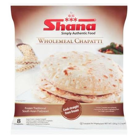 Shana Wholemeal Chapatti � Soft & Ready-to-Heat Flatbread