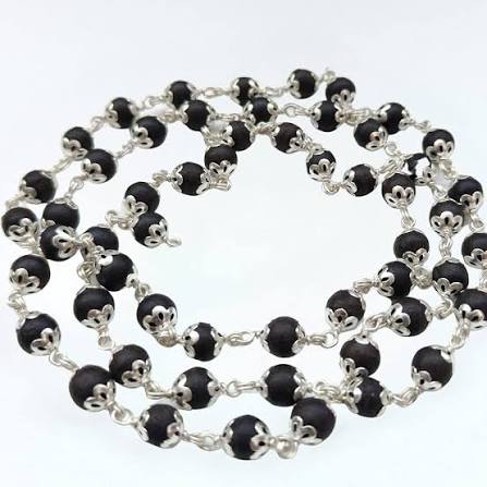 Silver Karungali Malai(Original) (Ebony Wood)