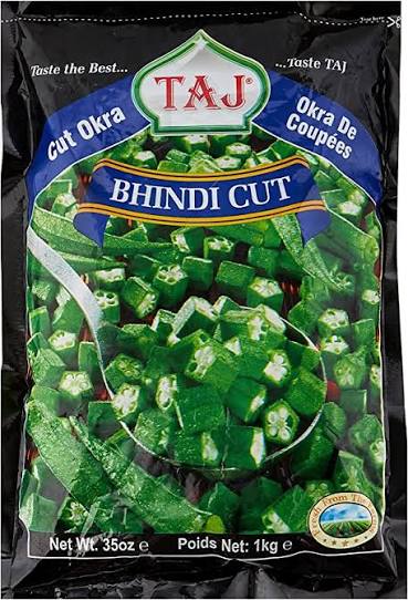 Taj Bhindi Cut Okra 1kg � Ideal for Fry, Curry & Sabzi