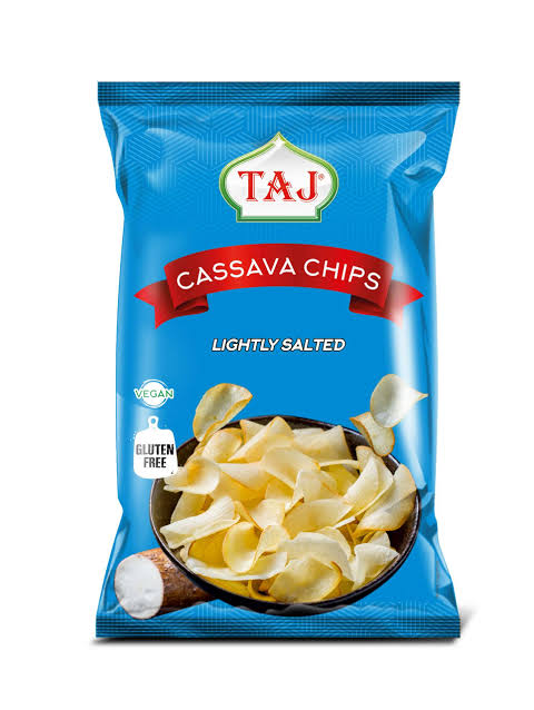 Taj Cassava Chips Lightly Salted 200g (Pack of 2)