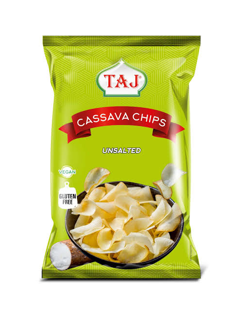 Taj Cassava Chips Unsalted 200g (Pack of 2)