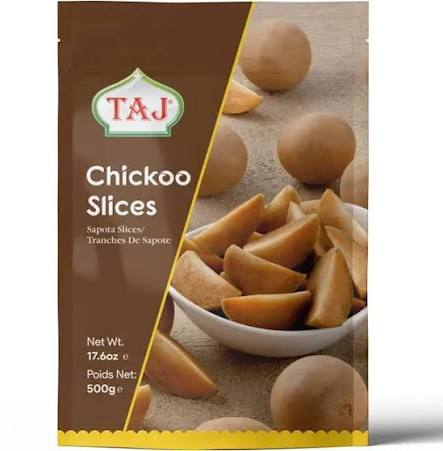 Taj Chickoo Slices 500g - Sweet Frozen Fruit Treat