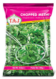 Taj Chopped Methi Leaves 300g - Pure & Natural Frozen Indian Greens