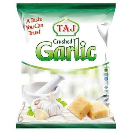 Taj Crushed Garlic 400g - Culinary-Grade Paste