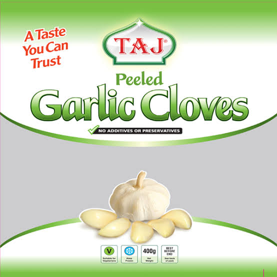 Taj Peeled Garlic Cloves 400g � Fresh, Ready-to-Use & Convenient