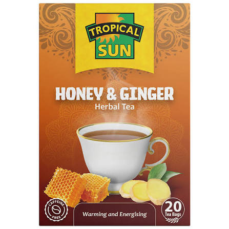Tropical Sun Honey & Ginger Tea 40g - Sweet Spiced Warmth