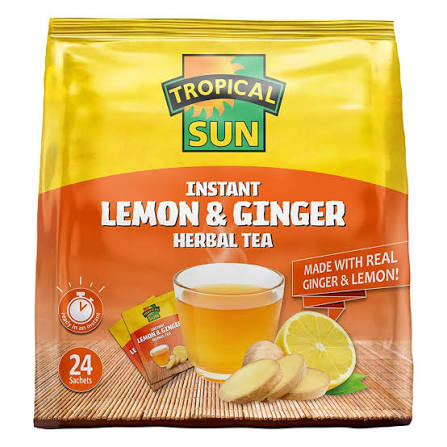 Tropical Sun Lemon & Ginger Tea 60g - Zesty Spiced Mix
