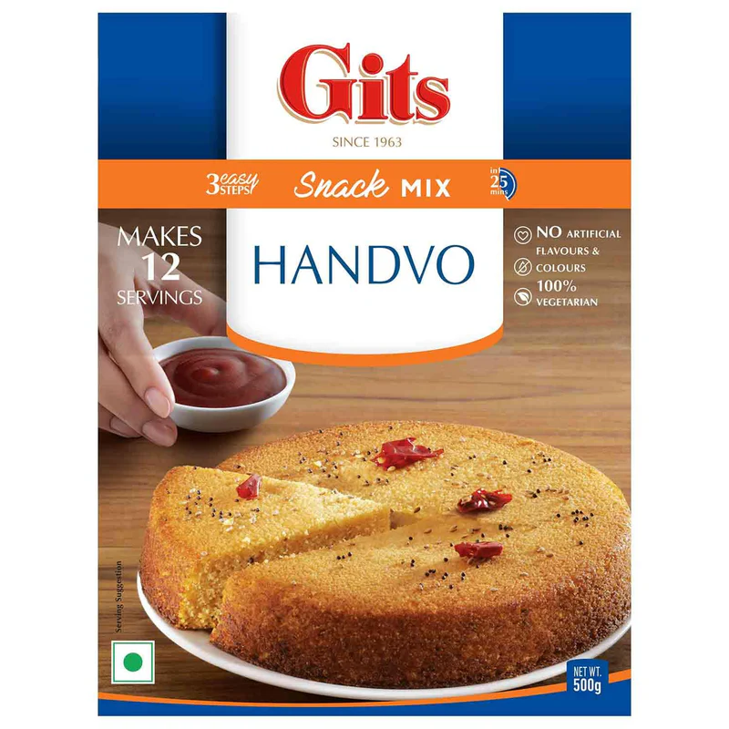 Gits Handvo Mix 500g (Pack of 2) � Flavorful Gujarati Savory Cake