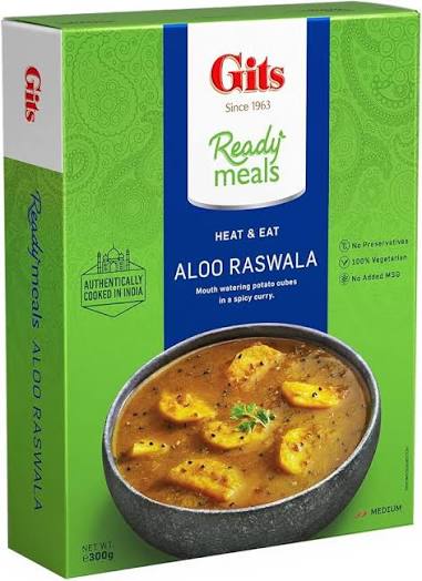 Gits Ready Meals Aloo Raswala 300g � Authentic & Flavorful Indian Curry