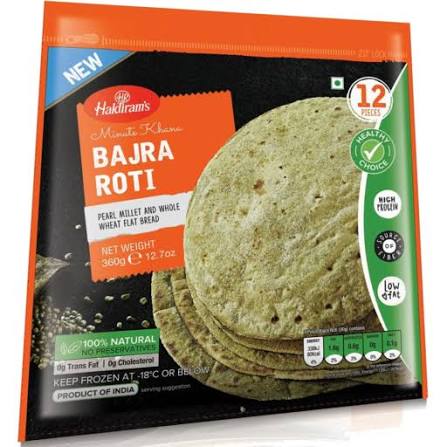 Haldiram's Minute Khana Bajra Roti 360g (12Pcs)