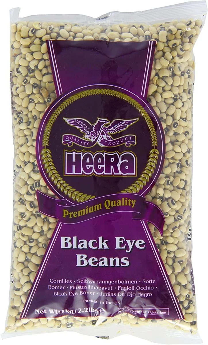 Heera Black Eye Beans 1kg - Protein Rich Pulses