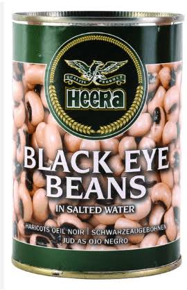 Heera Boiled Black Eye Beans in Salted Water 400g - Ready To Use Pulses