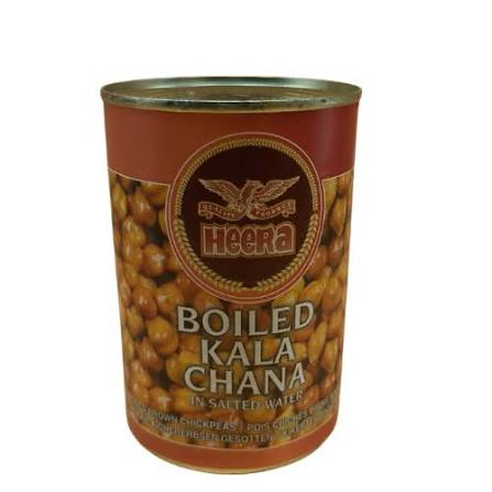 Heera Boiled Kala Chana 400g - Firm Cooked Chickpeas