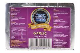 Heera Mini Pappadums Garlic 200g - Crunchy Garlic Bites