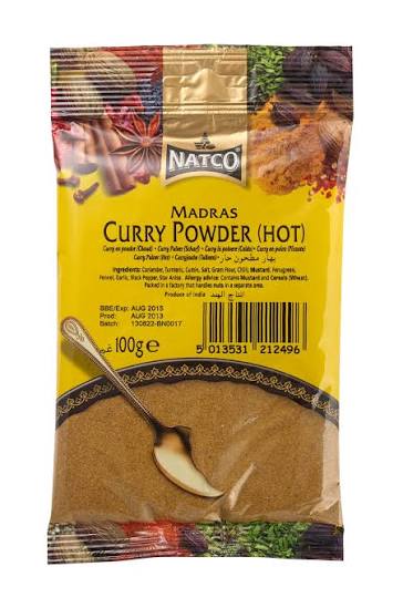 Natco Hot Madras Curry Powder 100g - Spicy South Blend