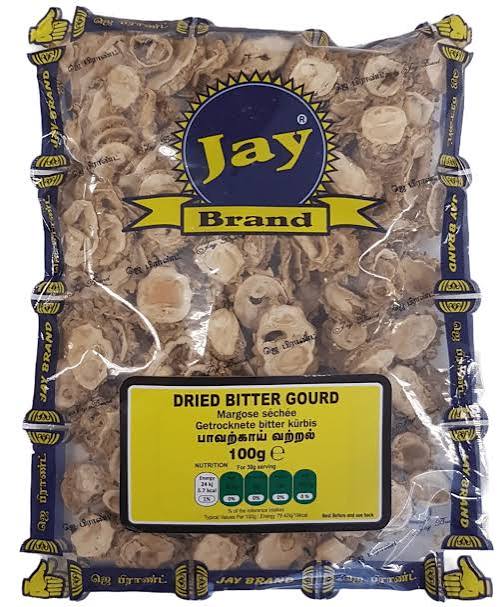 Jay Brand Dried Bitter Gourd (Pavakkai Vathal) 100g