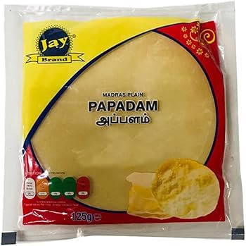 Jay Brand Papadum Large 125g