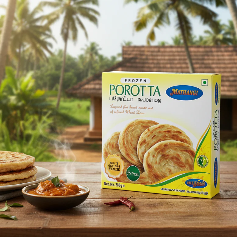 Mathangi Frozen Porotta 350g (BUY 1 GET 1 FREE) (5Pcs)