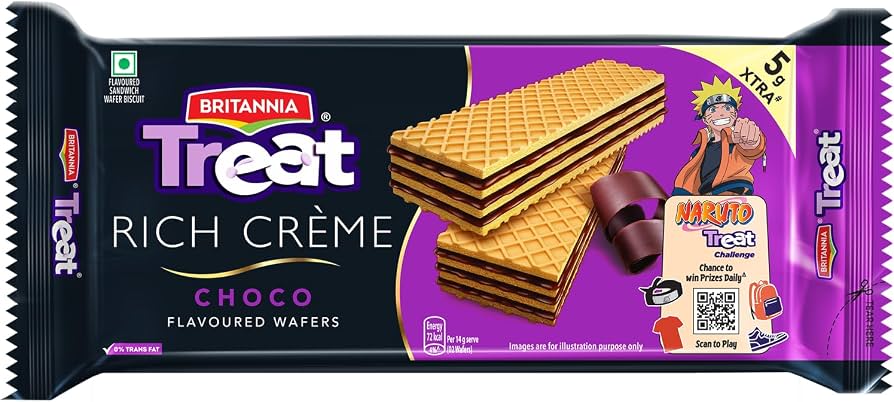 BRITANNIA TREAT WAFERS BISCUITS 150G - CHOCOLATE