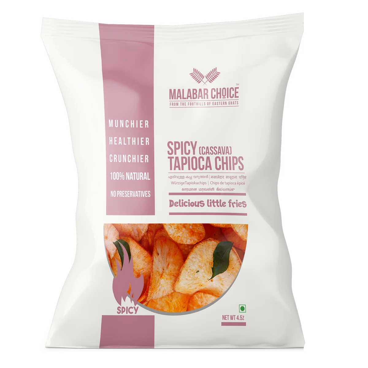 MALABAR CHOICE TAPIOCA CHIPS SPICY 135G