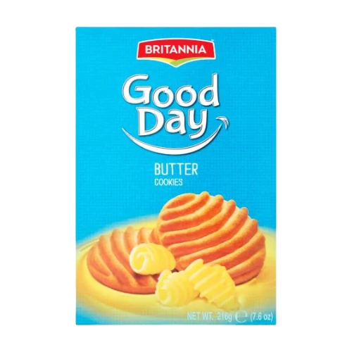 BRITANNIA GOOD DAY COOKIES 216G (2 FOR ?2.20) - BUTTER