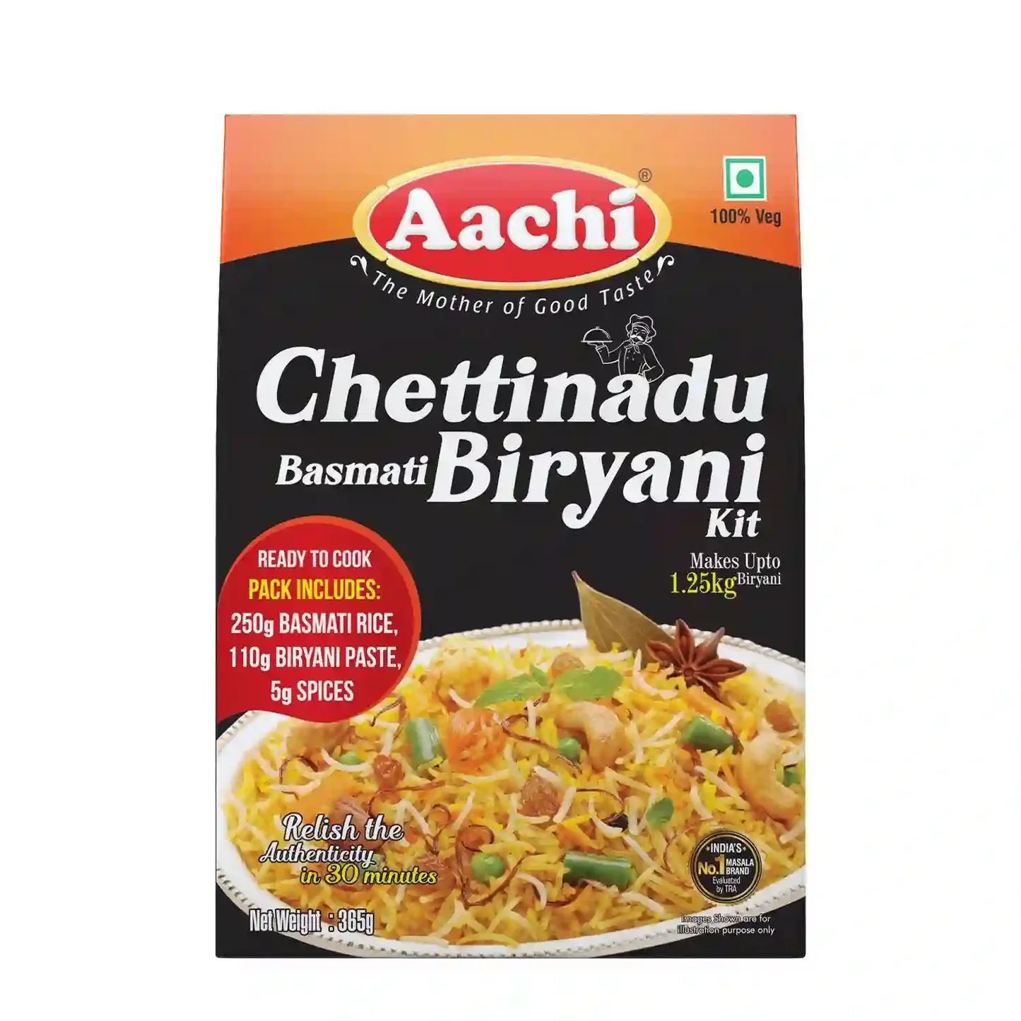 Aachi Chettinadu Basmati Biryani Kit 365gm