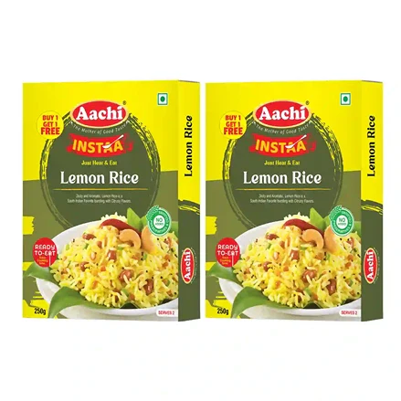 Aachi Lemon rice - Ready to Eat 250gm(Buy 1 Get 1 Free)