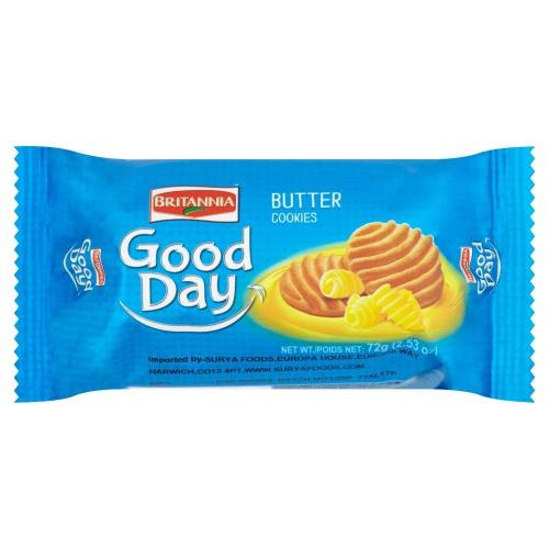 BRITANNIA GOOD DAY COOKIES 72G (3 FOR ?1.49) - BUTTER BISCUITS