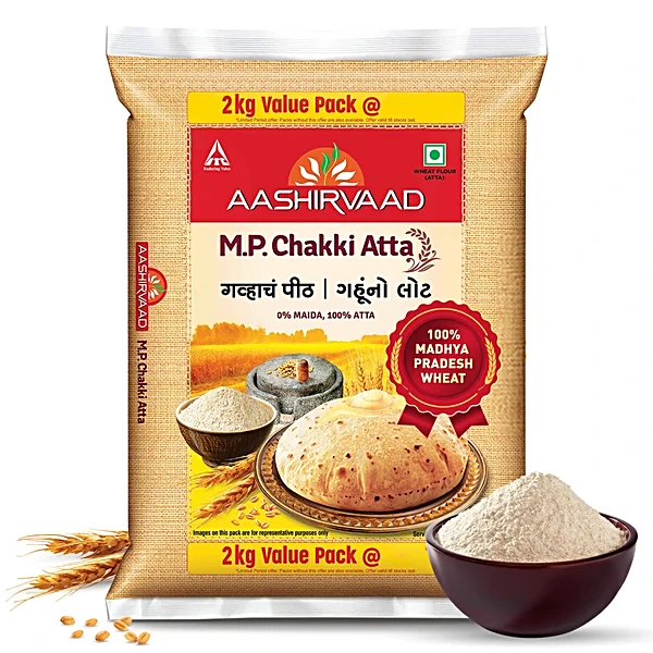 AASHIRVAAD WHOLE WHEAT FLOUR (CHAKKI ATTA) 2KG