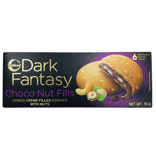 SUN FEAST DARK FANTASY CHOCO NUT FILLS 75G