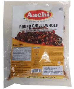 AACHI ROUND CHILLI WITH STEM 100G