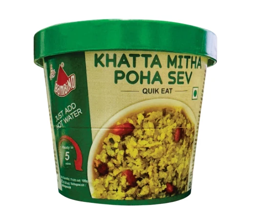 BAMBINO QUICK EAT KHATTA MITHA POHA SEV 110G