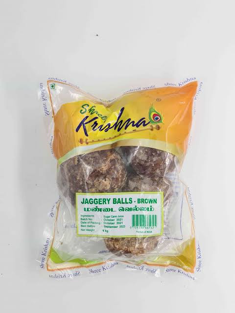 SHREE KRISHNA JAGGERY BALL 1KG -YELLOW