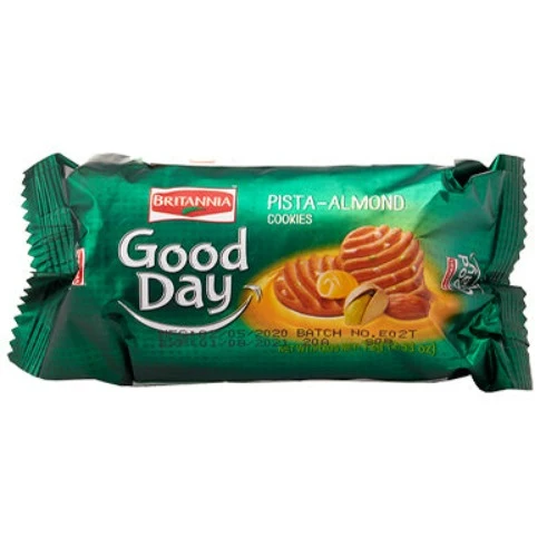 BRITANNIA GOOD DAY COOKIES 72G (3 FOR ?1.29) - PISTA BADAM