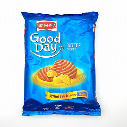 BRITANNIA GOOD DAY BUTTER BISCUITS FAMILY PACK (8X81G)