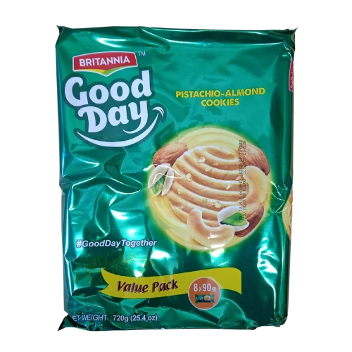 BRITANNIA GOOD DAY PISTA BADAM COOKIES FAMILY PACK (8X81G)