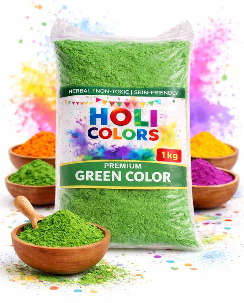 HOLI COLOUR POWDER (SKIN SAFE) GREEN 1KG