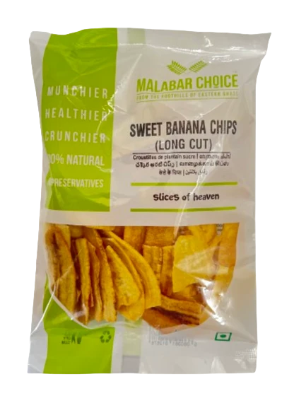MALABAR CHOICE SWEET BANANA CHIPS (LONG CUT) 150G