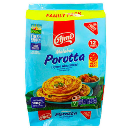 AJMI FROZEN MALABAR POROTTA (FAMILY PACK) 908G