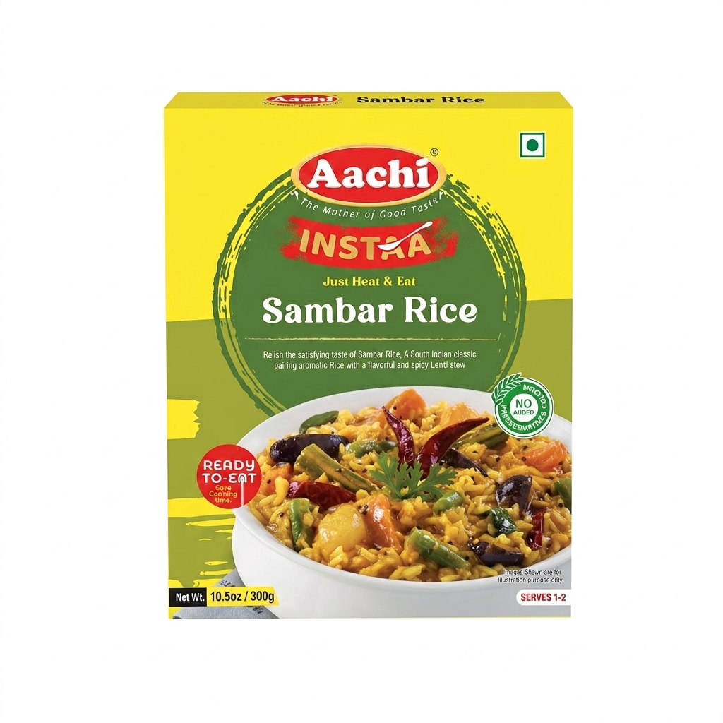 Aachi Sambar Rice - Ready to Eat 300gm(Buy 1 Get 1 Free)