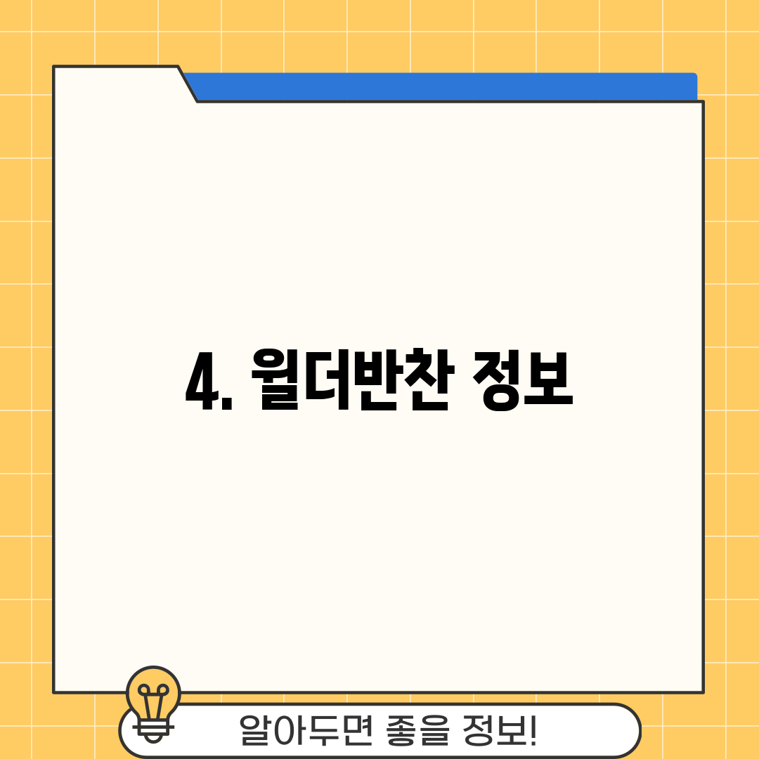 4. 윌더반찬 정보