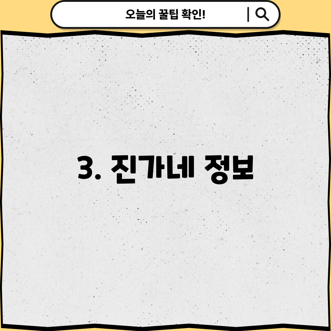 3. 진가네 정보