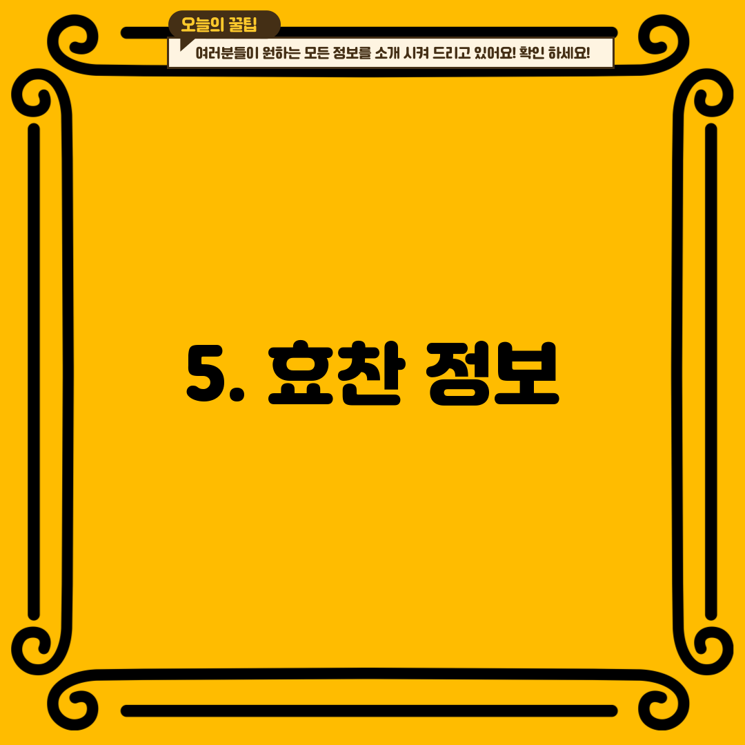 5. 효찬 정보