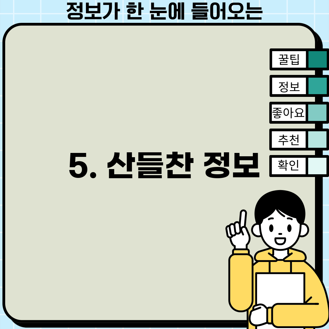 5. 산들찬 정보