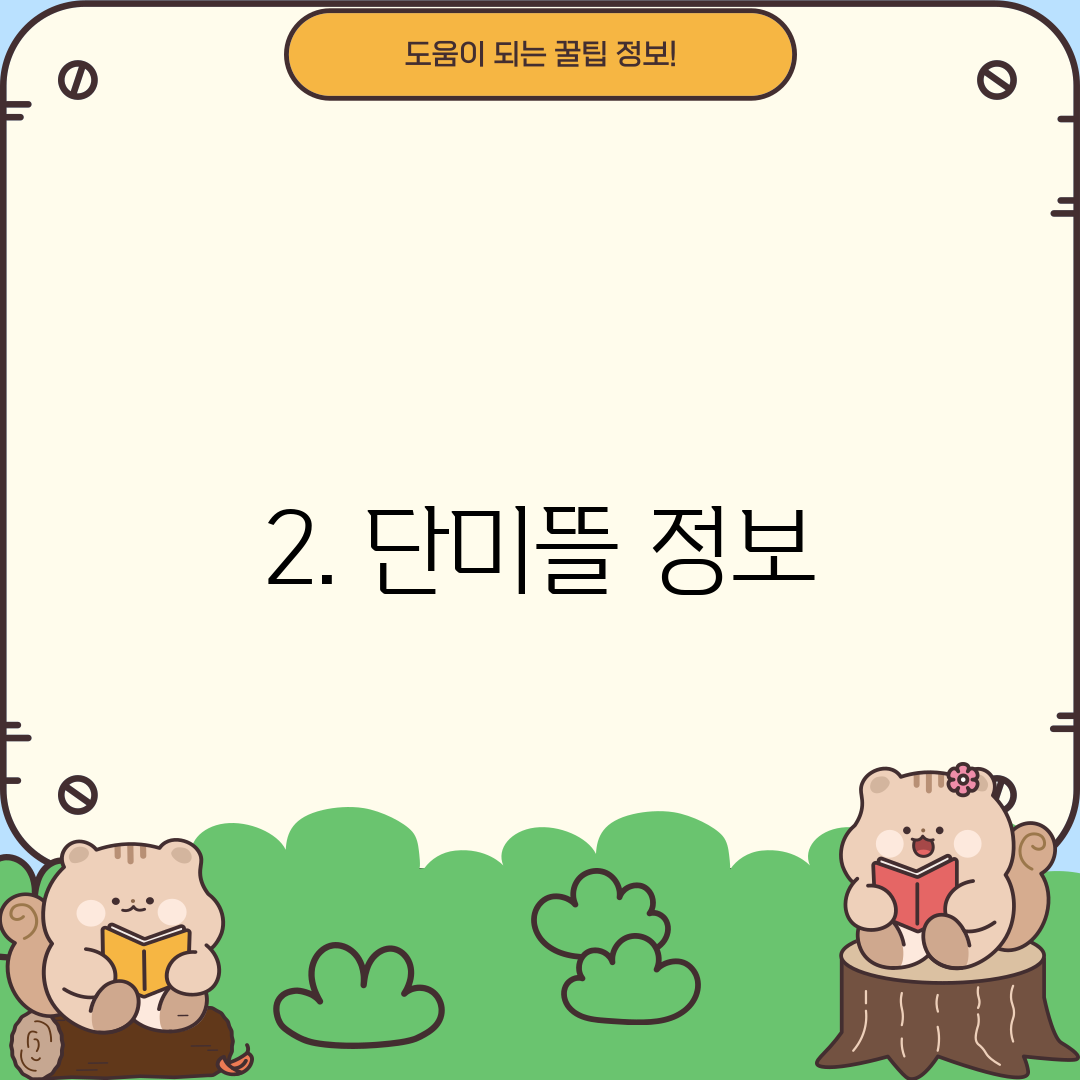 2. 단미뜰 정보