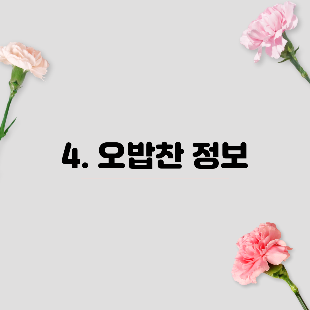 4. 오밥찬 정보