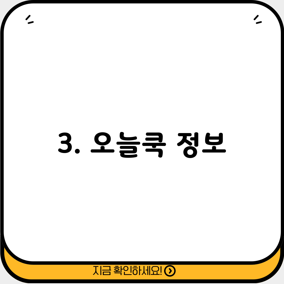 3. 오늘쿡 정보