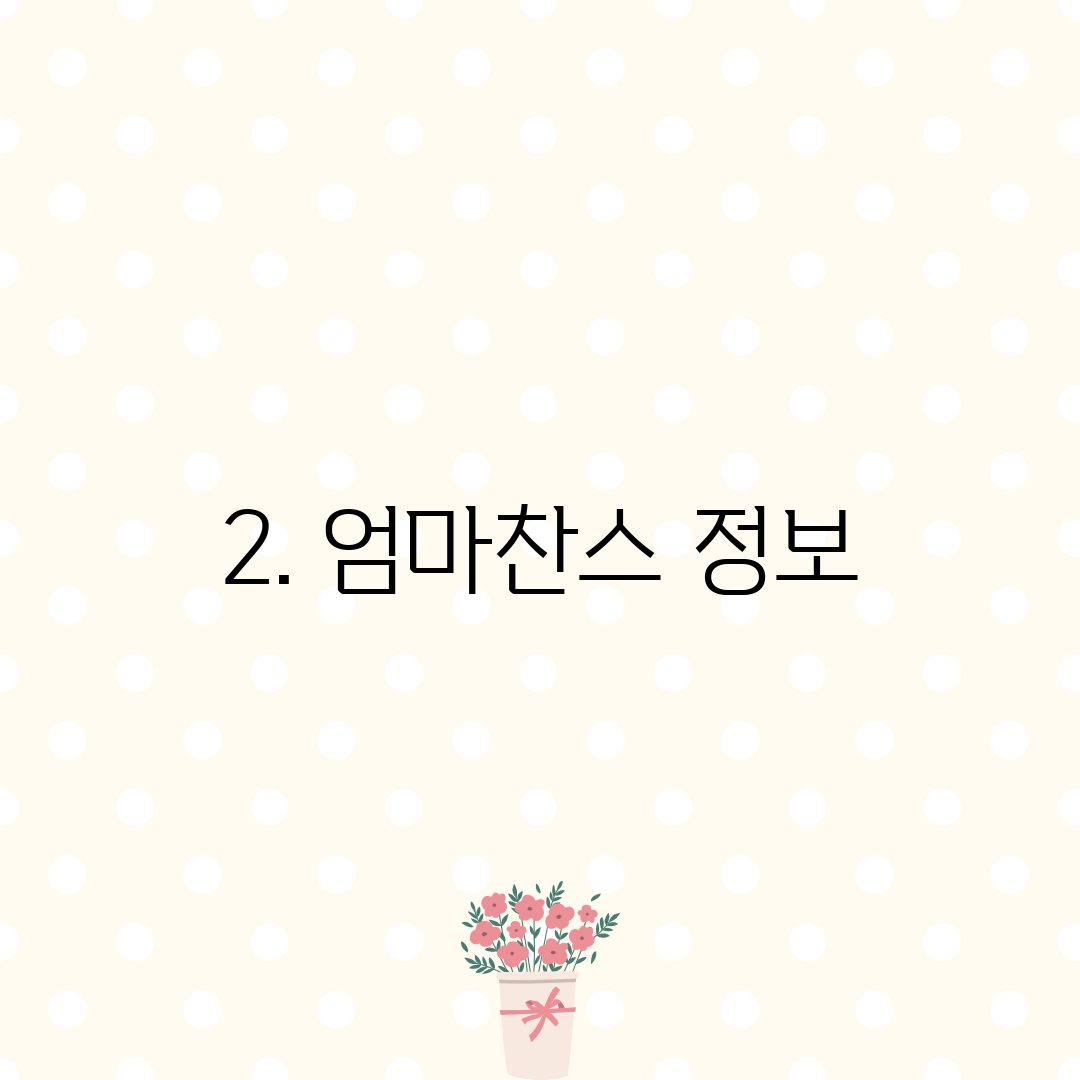 2. 엄마찬스 정보